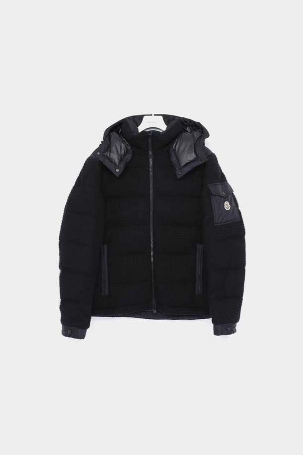 MONCLER - 다운/패딩 - 몽클레어 24FW 라그데이 패치로고 울 후드 패딩 남성 자켓 1A00099 89AO0 742 LAGDEI