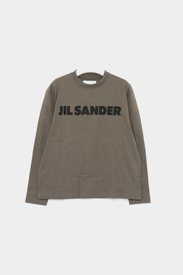 JIL SANDER - 긴소매 티셔츠 - 질샌더 영문빅로고 롱슬리브 긴팔 여성 티셔츠 J02GC0107 J20215 312