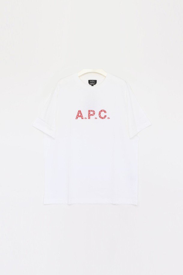 A.P.C. - 반팔티셔츠 - 아페세 APC로고 제임스 반다나 반팔 남성 티셔츠 COEIO H26347 TAB