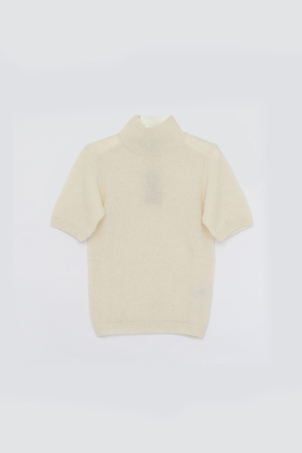 A.P.C. - 스웨터 - 아페세 25SS 에디 알파카 울 믹스 터틀넥 반팔 여성 니트 WPABE F23343 AAC