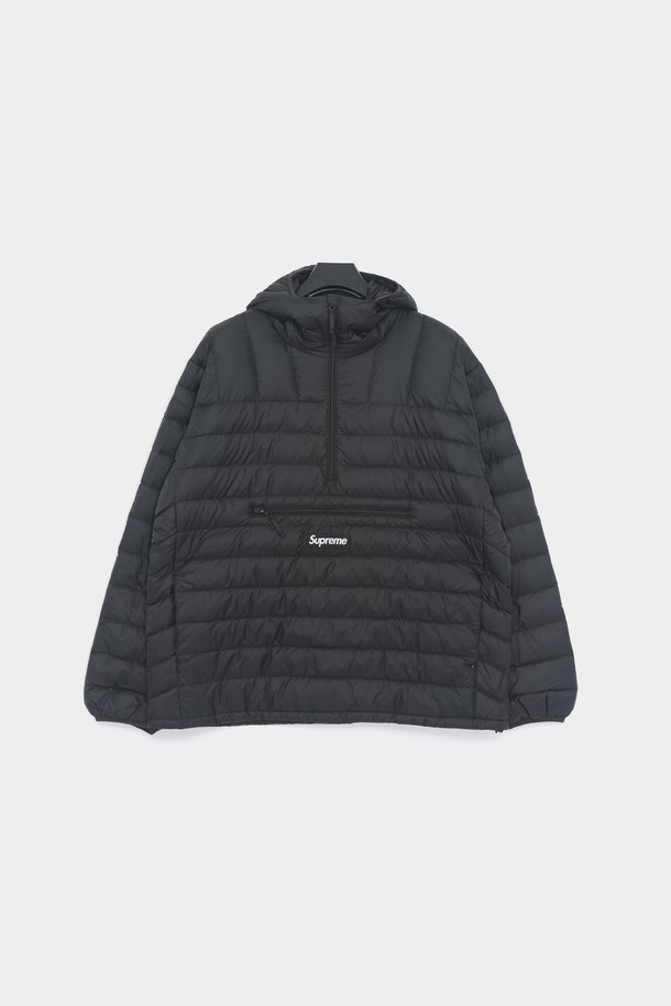 SUPREME - 다운/패딩 - 슈프림 마이크로 다운 하프 집 후드 풀오버 아노락 남성 자켓 FW24J22 BLACK