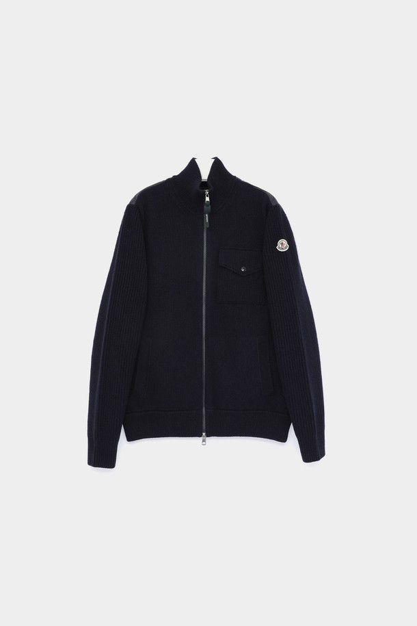 MONCLER - 다운/패딩 - 몽클레어 패치로고 패딩 울 믹스 집업 남성 자켓 9B00018 M4281 745