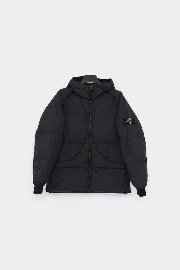 STONE ISLAND - 키즈아우터 - 스톤아일랜드키즈 와펜로고 크링클랩스 후드 남아 패딩 811640223 V0020/10A