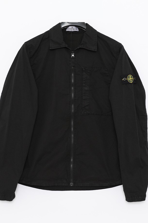 STONE ISLAND - 의류 - 스톤키즈 와펜로고 집업 셔츠 남아 자켓 801610310 V0129/8A