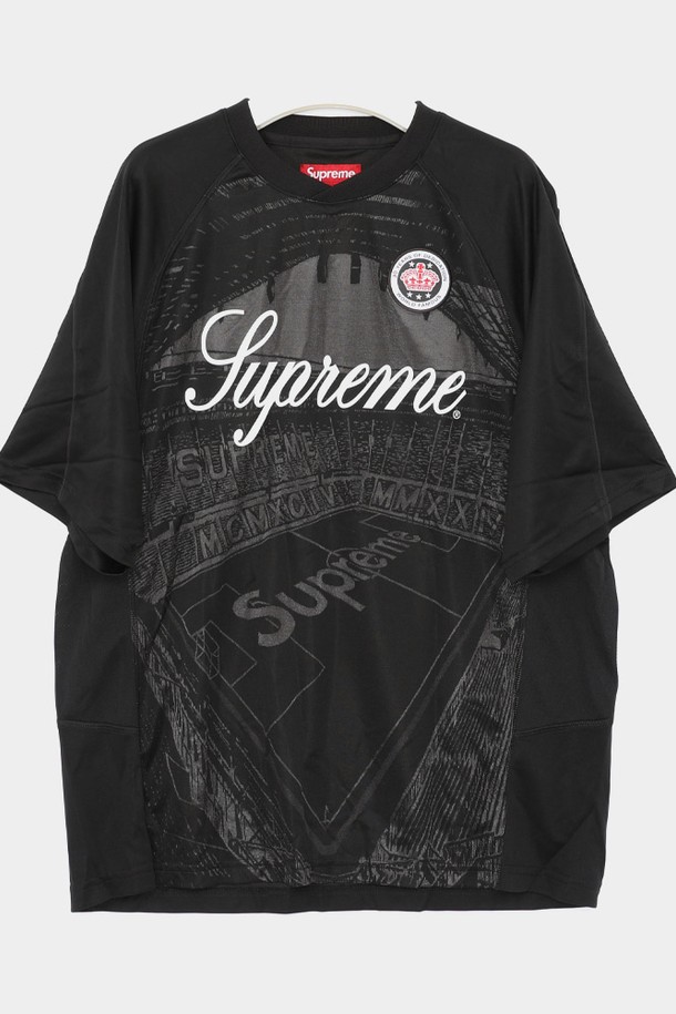 SUPREME - 반팔티셔츠 - 슈프림 SS24KN31 BLACK 자카드 사커 반팔티