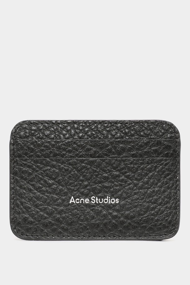 Acne Studios - 지갑 - 아크네 24FW CG0245 900 그레인레더 카드지갑