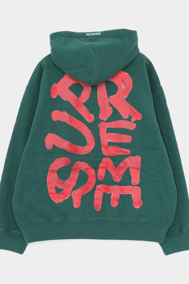 SUPREME - 후디 - 슈프림 페인트 스웨트 남성 후드티 SS24SW49 DK GREEN