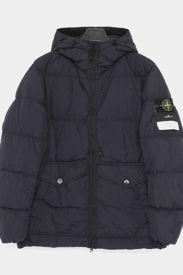 STONE ISLAND - 다운/패딩 - 스톤아일랜드 24FW 와펜로고 크링클랩스 후드 패딩 남성 자켓 811540723 V0020