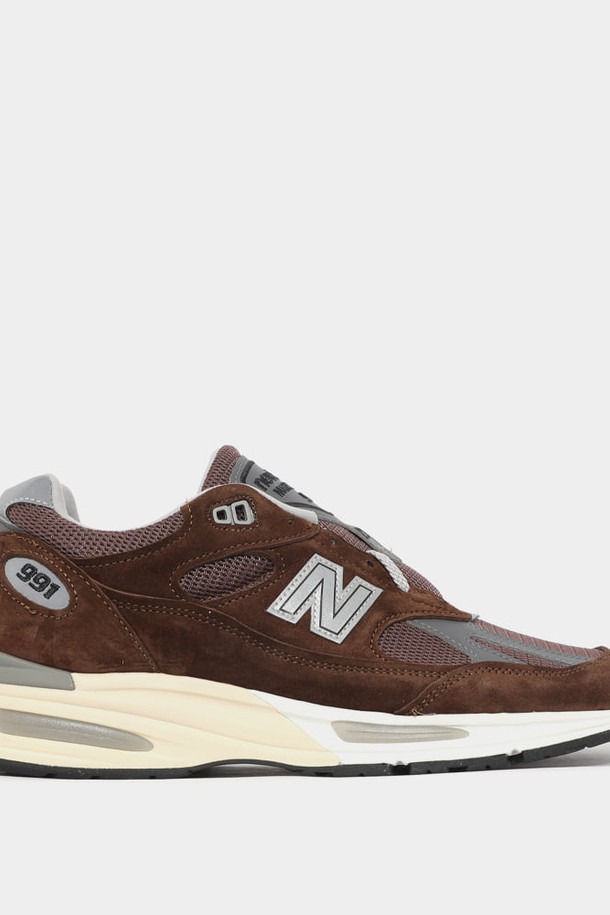 NEW BALANCE - 스니커즈 - 뉴발란스 24FW 뉴발 991v2 메이드 인 UK 파인콘 남성 스니커즈 U991BR2