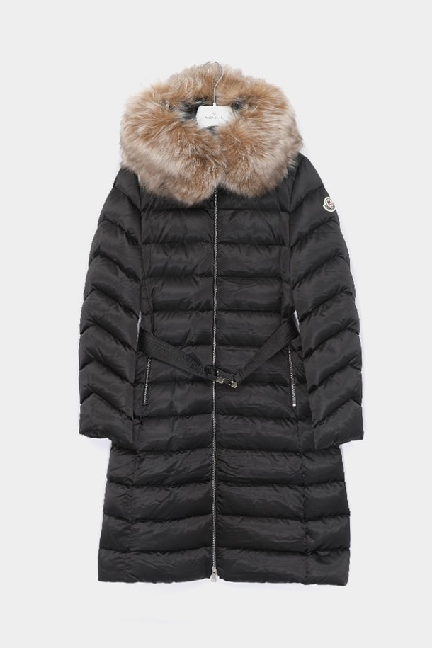 MONCLER - 점퍼 - 몽클레어 24FW 리어지 패치로고 벨티드 후드퍼 롱패딩 여성 자켓  1C00045 59685 99M LEERSIE