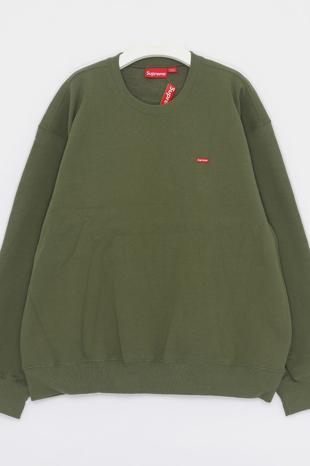 SUPREME - 스웨트셔츠 - 슈프림 24FW 스몰 박스로고 스웨트 크루넥 남성 맨투맨 FW24SW12 OLIVE