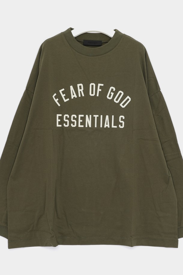 FEAR OF GOD - 긴팔티셔츠 - 피어오브갓 24FW 에센셜 프린트 저지 롱슬리브 오버핏 긴팔 남성 티셔츠 125BT244205F