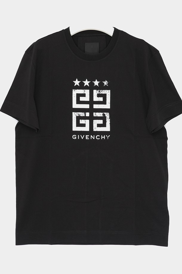 GIVENCHY - 반팔티셔츠 - 지방시 빈티지 스타로고 슬림핏 반팔 남성 티셔츠 BM716G3YEL 001