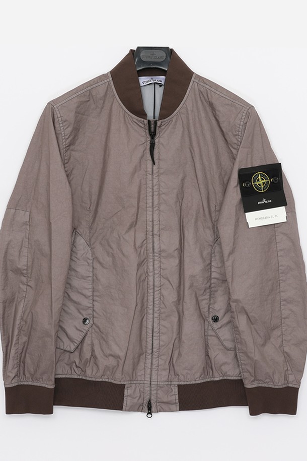 STONE ISLAND - 사파리/필드자켓 - 스톤아일랜드 와펜로고 멤브라나 3L TC 봄버 남성 자켓 801541223 V0092