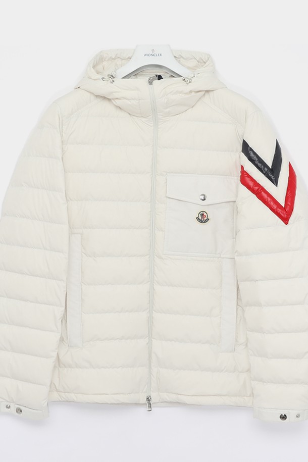 MONCLER - 다운/패딩 - 몽클레어 베라드 패치로고 삼선 후드 패딩 남성 자켓 1A00012 54A81 034 BERARD