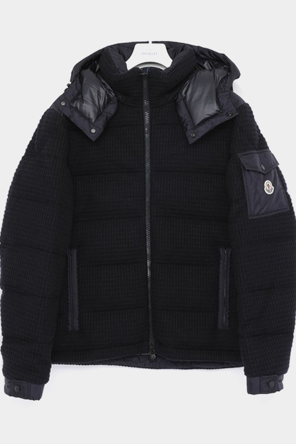 MONCLER - 다운/패딩 - 몽클레어 24FW 라그데이 패치로고 울 후드 패딩 남성 자켓 1A00099 89AO0 742 LAGDEI