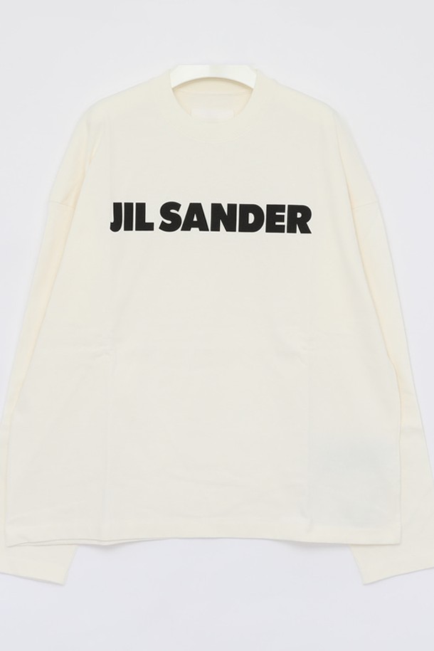 JIL SANDER - 긴팔티셔츠 - 질샌더 빅로고 박스핏 롱슬리브 긴팔 남성 티셔츠 J22GC0136 J45148 102