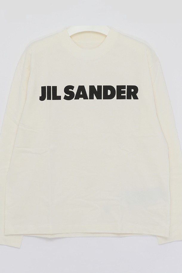 JIL SANDER - 긴소매 티셔츠 - 질샌더 영문빅로고 롱슬리브 긴팔 여성 티셔츠 J02GC0107 J45148 102