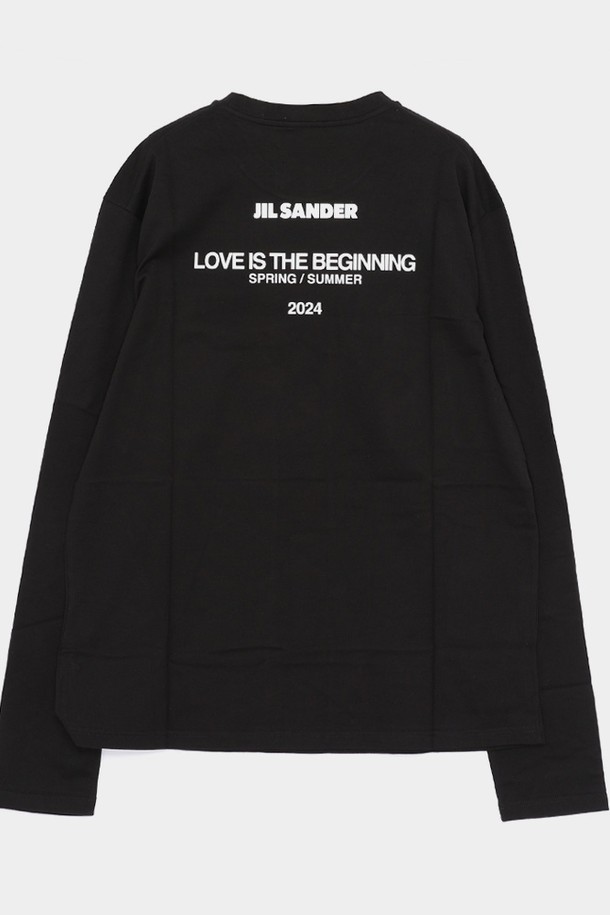 JIL SANDER - 긴팔티셔츠 - 질샌더 백프린팅로고 롱슬리리브 긴팔 남성 티셔츠 J21GC0160 J46219 001