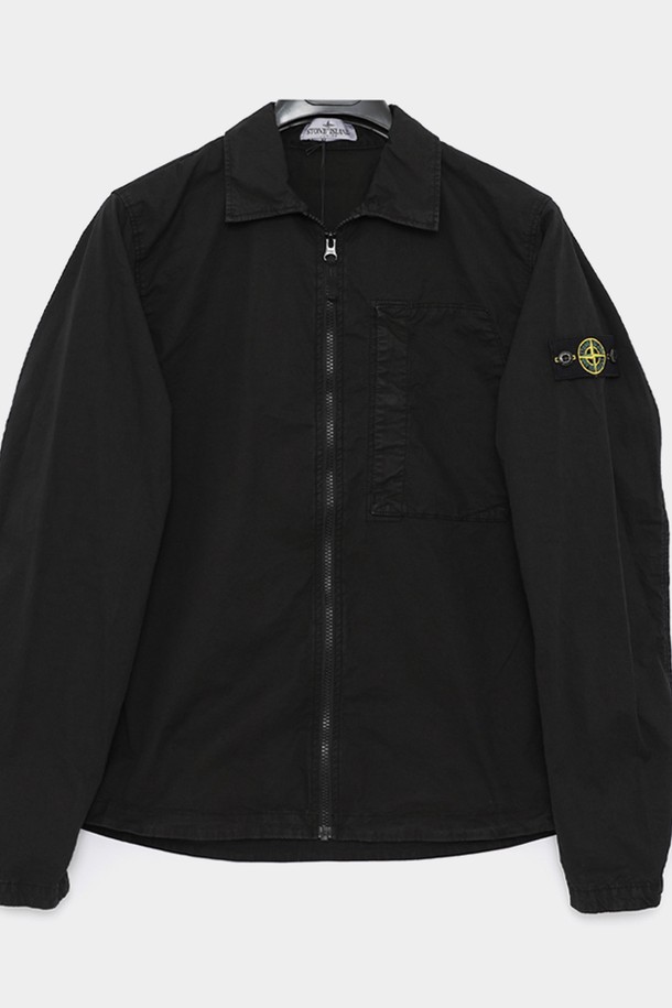 STONE ISLAND - 키즈아우터 - 스톤아일랜드키즈 와펜로고 집업 셔츠 남아 자켓 801610310 V0129/10A