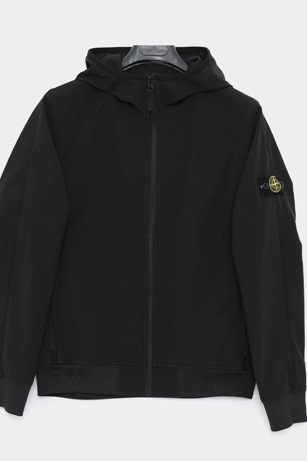 STONE ISLAND - 키즈아우터 - 스톤아일랜드키즈 와펜로고 소프트쉘 후드 남아 자켓 801640127 V0029/8A