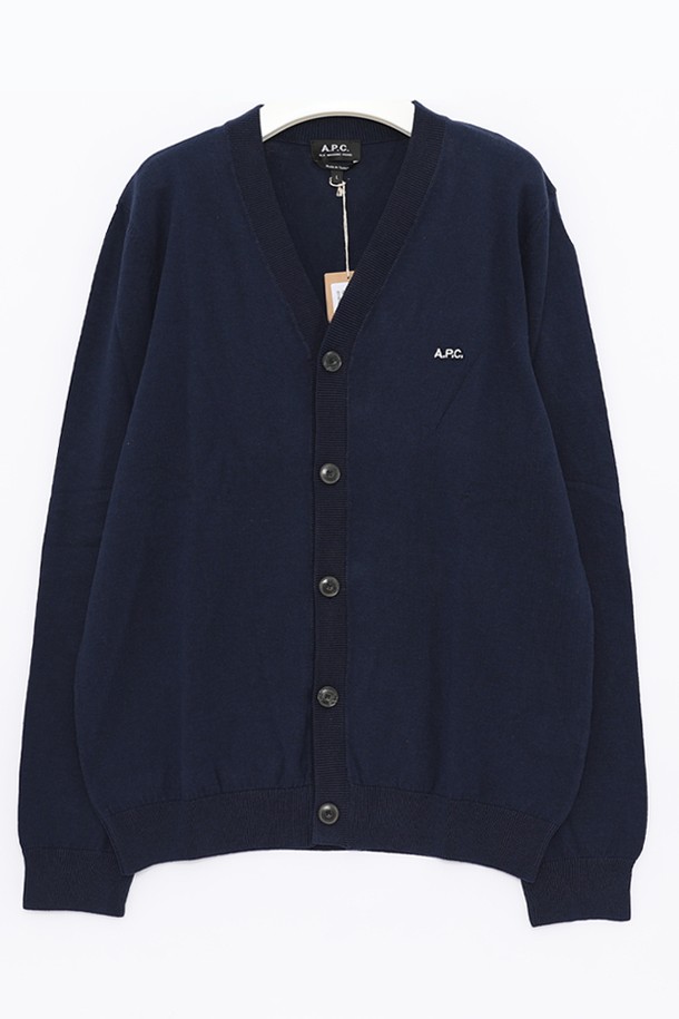 A.P.C. - 가디건 - 아페세 APC자수로고 커스티 V넥 남성 가디건 COEZJ H22256 IAK