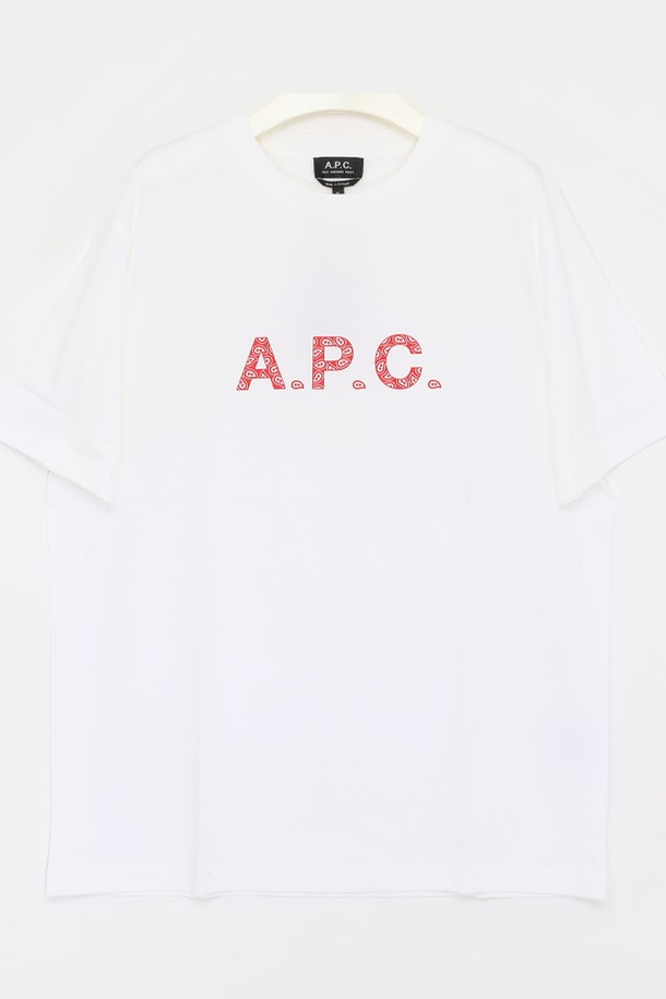 A.P.C. - 반팔티셔츠 - 아페세 APC로고 제임스 반다나 반팔 남성 티셔츠 COEIO H26347 TAB