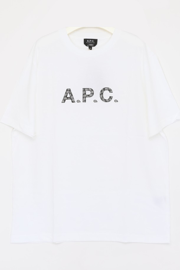 A.P.C. - 반팔티셔츠 - 아페세 APC로고 제임스 반다나 반팔 남성 티셔츠 COEIO H26347 TAG