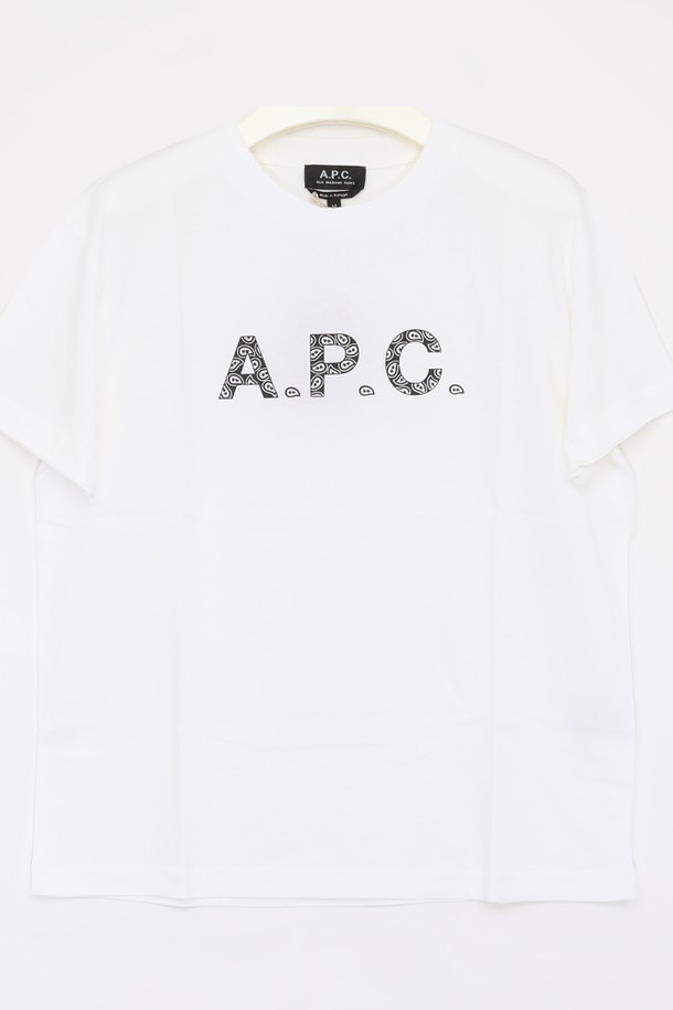 A.P.C. - 반소매 티셔츠 - 아페세 APC로고 첼시 반팔 여성 티셔츠 COEIO F26354 TAG