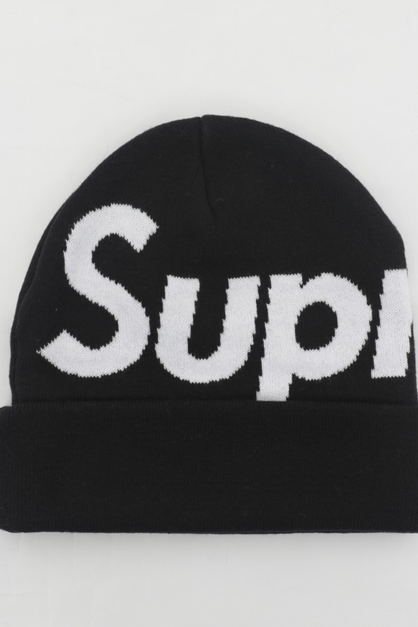 SUPREME - 모자 - 슈프림 빅로고 남성 비니 FW24BN21 BLACK