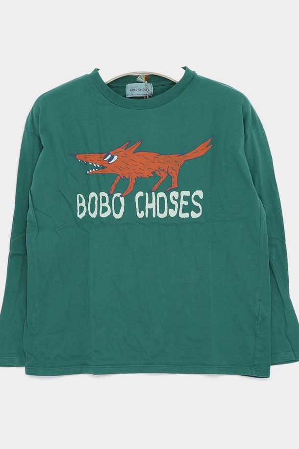 BOBO CHOSES - 키즈상의 - 보보쇼즈 24FW 더 클레버 폭스 롱슬리브 긴팔 여아 티셔츠 B224AC019 360