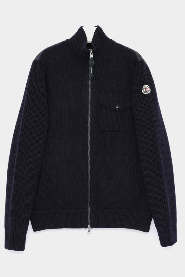 MONCLER - 다운/패딩 - 몽클레어 패치로고 패딩 울 믹스 집업 남성 자켓 9B00018 M4281 745