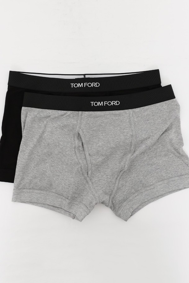 TOM FORD - 언더웨어 - 톰포드 밴딩로고 2팩 드로즈 남성 팬티 T4XC3 1040 008