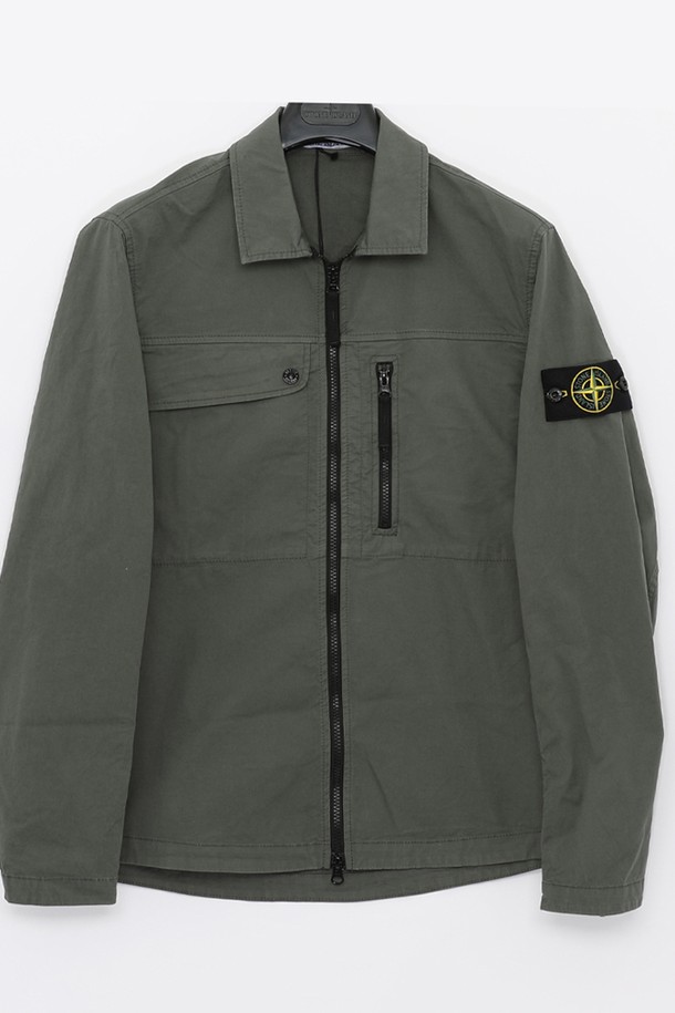 STONE ISLAND - 사파리/필드자켓 - 스톤아일랜드 와펜로고 수피마 오버셔츠형 남성 자켓 801510210 V0059