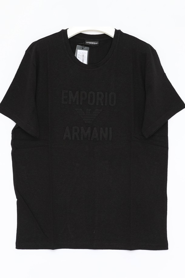 EMPORIO ARMANI - 반팔티셔츠 - 알마니 이글 패치로고 반팔 남성 티셔츠 211818 4R485 00020