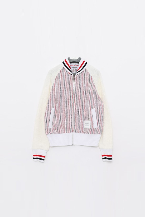 THOM BROWNE - 자켓 - 톰브라운 삼선 스트라이프 봄버 여성 자켓 FJT329A J0144 960