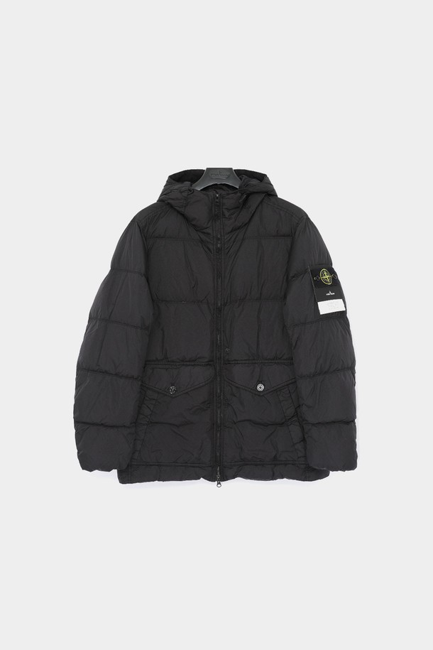 STONE ISLAND - 다운/패딩 - 스톤아일랜드 24FW 와펜로고 크링클랩스 후드 패딩 남성 자켓 811540723 V0029