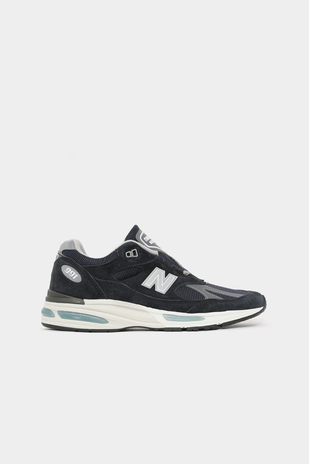 NEW BALANCE - 스니커즈 - 뉴발란스 24FW 뉴발 991v2 메이드 인 UK 다크 네이비 스모크드 펄 남성 스니커즈 U991NV2