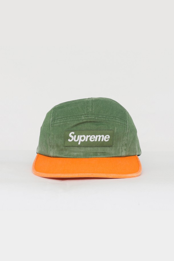 SUPREME - 모자 - 슈프림 피그먼트 패치로고 투톤 공용 캠프캡 SS24H26 GREEN