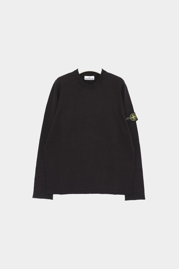 STONE ISLAND - 스웨터 - 스톤아일랜드 와펜 롤업 슬리브 코튼 남성 니트 8015532B9 A0020