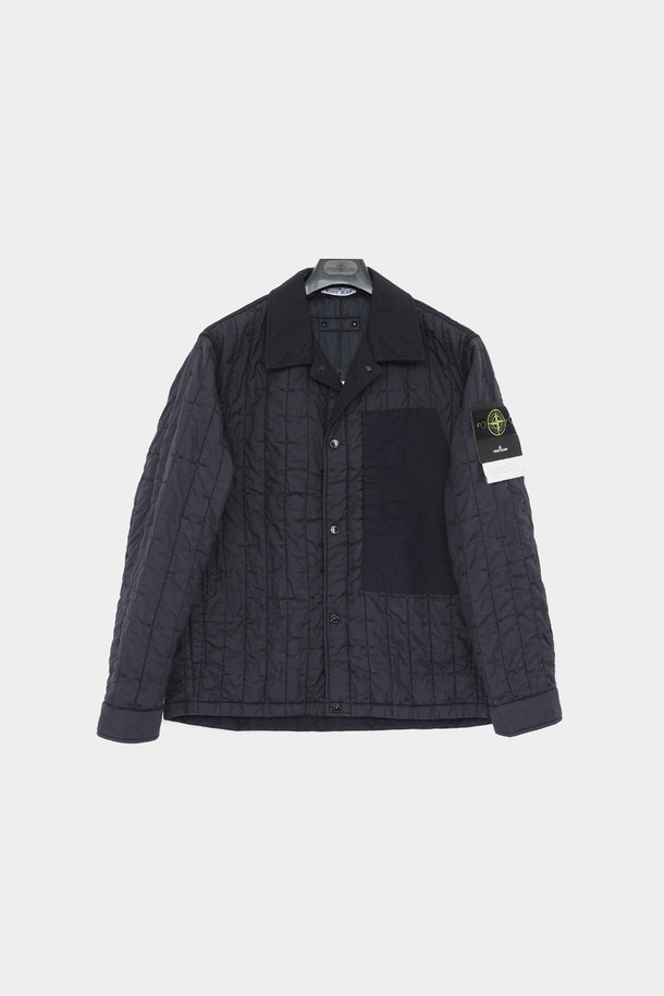 STONE ISLAND - 사파리/필드자켓 - 스톤아일랜드 와펜로고 퀼티드 나일론 스텔라 남성 자켓 801540831 V0020