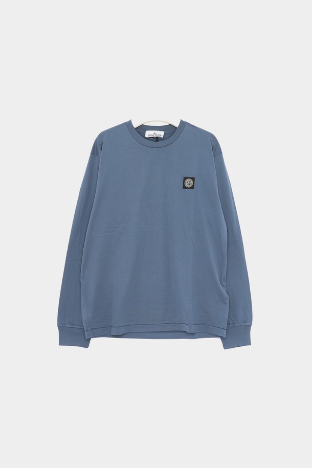 STONE ISLAND - 긴팔티셔츠 - 스톤아일랜드 사각패치로고 롱슬리브 긴팔 남성 티셔츠 801522713 V0024