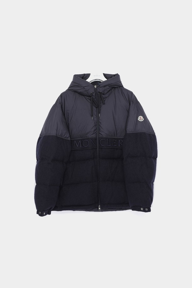 MONCLER - 다운/패딩 - 몽클레어 24FW 안드레스 패치로고 울 믹스 후드 패딩 남성 자켓 1A00146 M5113 742 ANDRES