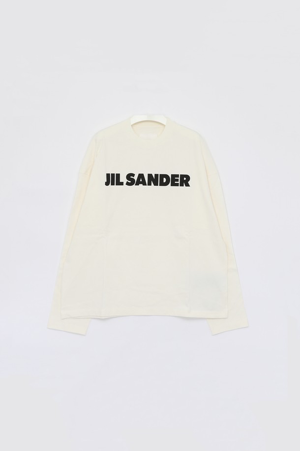 JIL SANDER - 긴팔티셔츠 - 질샌더 빅로고 박스핏 롱슬리브 긴팔 남성 티셔츠 J22GC0136 J45148 102