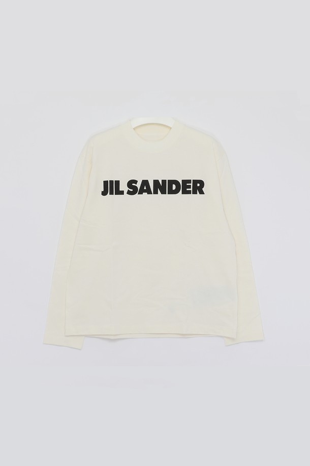 JIL SANDER - 긴소매 티셔츠 - 질샌더 영문빅로고 롱슬리브 긴팔 여성 티셔츠 J02GC0107 J45148 102