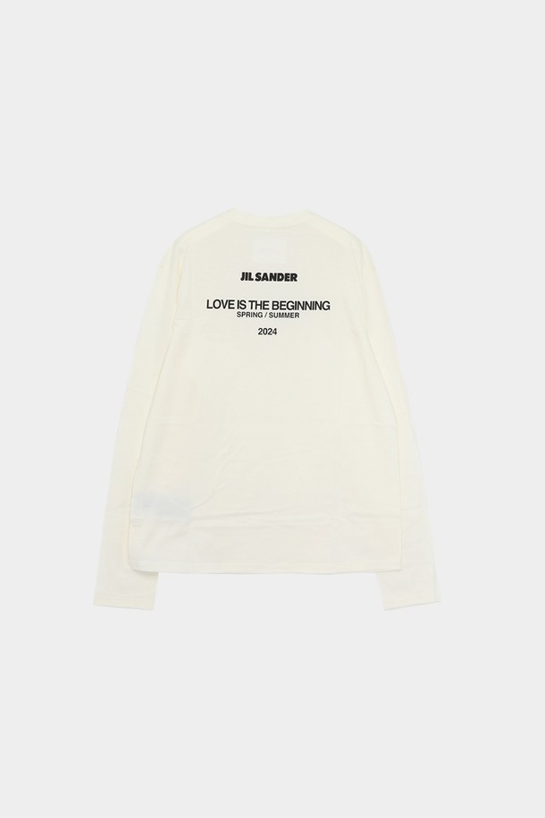 JIL SANDER - 긴팔티셔츠 - 질샌더 백프린팅로고 롱슬리리브 긴팔 남성 티셔츠 J21GC0160 J46219 104