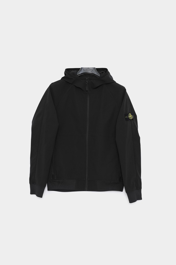 STONE ISLAND - 키즈아우터 - 스톤아일랜드키즈 와펜로고 소프트쉘 후드 남아 자켓 801640127 V0029/8A