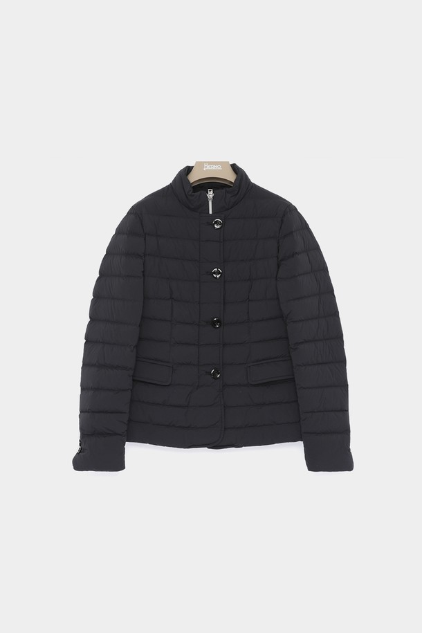 HERNO - 점퍼 - 에르노 24FW 패커블 나일론 버튼 패딩 여성 자켓 PI00120DR 12431SZ 9300