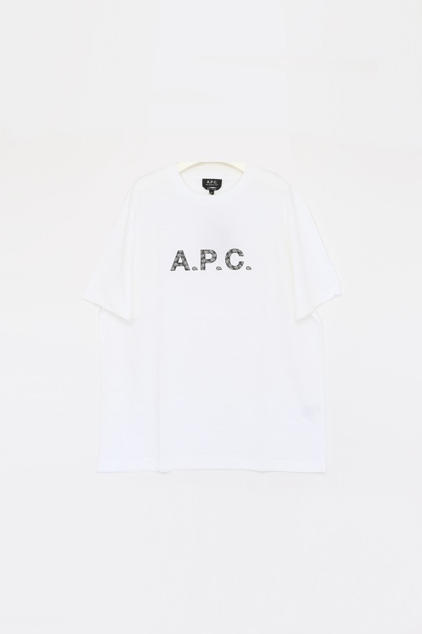 A.P.C. - 반팔티셔츠 - 아페세 APC로고 제임스 반다나 반팔 남성 티셔츠 COEIO H26347 TAG