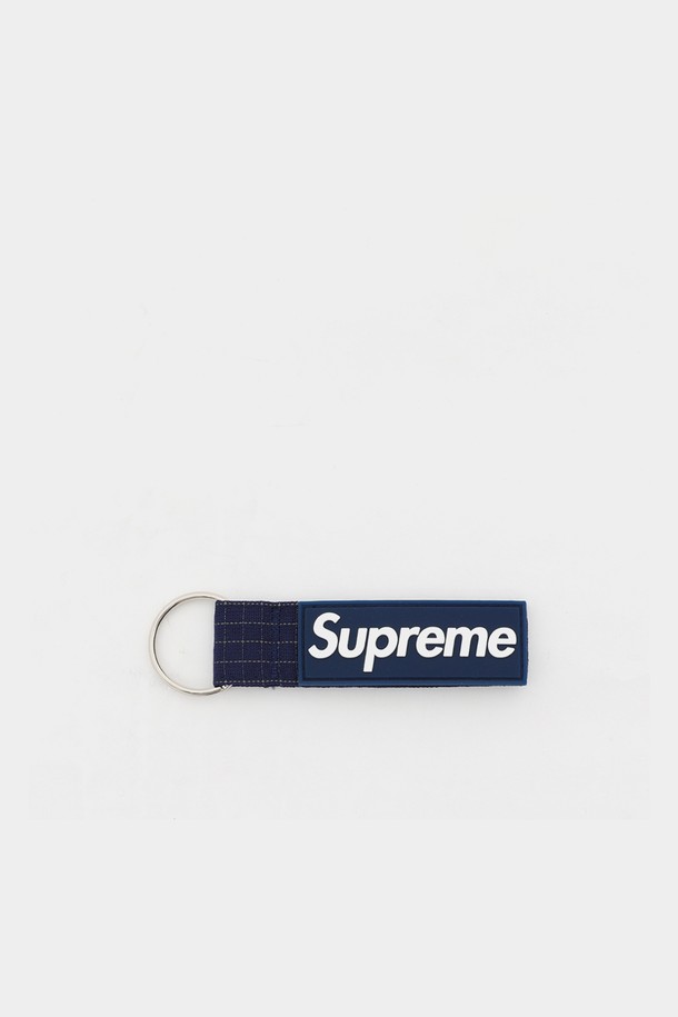 SUPREME - 기타소품 - 슈프림 스트랩로고 립스탑 키체인 공용 키링 RN101837 NAVY